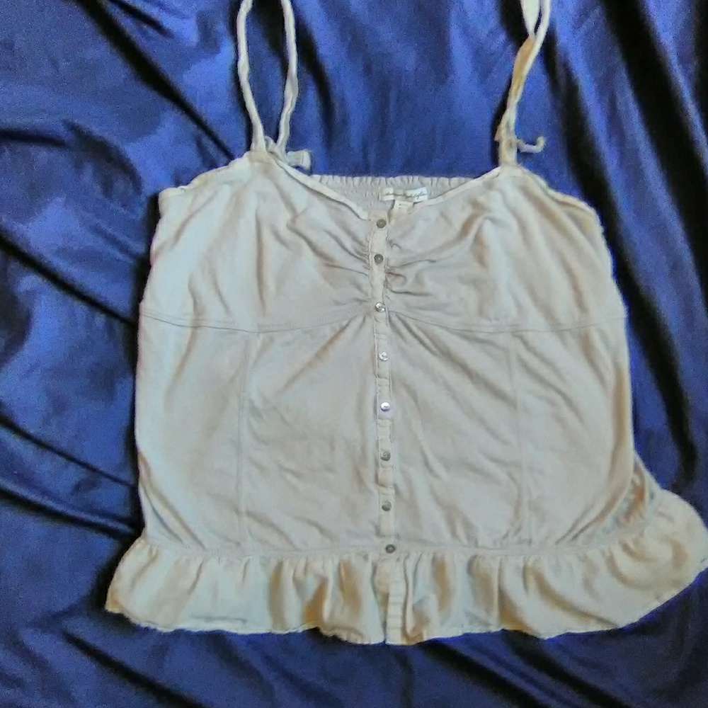 American Eagle top spaghetti straps summer ruffles